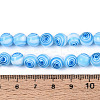 Handmade Millefiori Glass Round Beads Strands LK-R004-93B-4