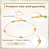 1Pc Brass Rhinestone Teardrop Link Bracelets BJEW-LP0015-20-2