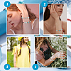 12Pcs 6 Styles Dyed Synthetic Turquoise Braided Bead Bracelets Set with Heart and Evil Eye BJEW-WH0020-02-7