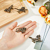 2 Pairs Brass PiXiu Figurine Display Decorations DJEW-FH0001-38-3