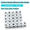 20Pcs Luminous Cube Letter Silicone Beads 12x12x12mm Square Dice Alphabet Beads with 2mm Hole Spacer Loose Letter Beads for Bracelet Necklace Jewelry Making JX437R-4