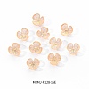 Electroplated 3-petal Flower Resin Cabochons MRMJ-R128-15E-2