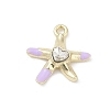 Rack Plating Alloy Enamel Rhinestone Pendants PALLOY-R151-41G-02-1