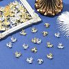 50g 2 Colors Plated Iron Fancy Bead Caps IFIN-YW0003-96-5