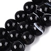 Natural Banded Agate Beads Strands G-Q608-18B-2