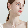 2 Pairs Tartan Pattern Enamel Chunky Hinged Hoop Earrings for Women EJEW-BBC0001-27B-5