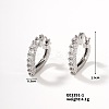 Heart-shaped Diamond Inlaid Hoop Earrings XW0736-1-1