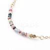 December Birthstone Natural Multicolor Tourmaline Beaded Bracelets X-BJEW-JB06092-12-2