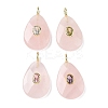 Natural Rose Quartz Pendants G-I391-04G-01-1