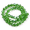 Transparent Electroplate Glass Beads Strands EGLA-TACDZ0005-6mm-03C-3