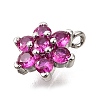Brass Micro Pave Cubic Zirconia Pendants KK-D356-01A-P-2