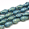 Electroplate Non-magnetic Synthetic Hematite Beads Strands G-T058-01F-1