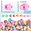5 Strands Handmade Polymer Clay Beads Strands CLAY-SC0002-22-2