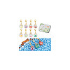 8Pcs 8 Colors Transparent Glass Pendant Decorations HJEW-NB00053-7