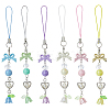 6Pcs 6 Colors Alloy with Plastic Mobile Straps AJEW-FH0005-71-1