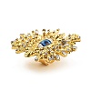 Alloy Rhinestone Open Cuff Rings RJEW-A057-03G-2