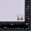Cubic Zirconia Flat Round with Evil Eye Dangle Earrings EJEW-SW00011-03-8