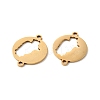 201 Stainless Steel Connector Charms STAS-K251-007G-2