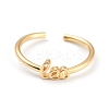 Constellation/Zodiac Sign Brass Cuff Rings RJEW-O042-06G-G-1