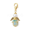 Luminous Acrylic & Handmade Glass Seed Beaded Pendants Decorations HJEW-MZ00379-05-2