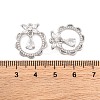 Brass Micro Pave Clear Cubic Zirconia Pendants KK-S389-08P-3