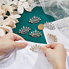 6Pcs 2 Colors Crown Alloy Crystal Rhinestone Brooch JEWB-FH0001-67-3