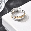Adjustable 304 Stainless Steel Cuff Rings for Women RJEW-B150-01GP-04-1
