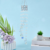 Flower Round Glass Beads Tassel Hanging Suncatchers for Window Garden Outdoor Decoration HJEW-WH20020-007D-3