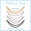 8Pcs 4 Colors Stainless Steel Cartilage Earrings with Double Dangle Chains AJEW-ME0001-50-2