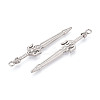 304 Stainless Steel Pendants STAS-N114-61P-2