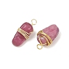 Natural Red Tourmaline Wire Wrapped Pendants GG-CBA4154-01G-01-3