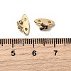 Brass Micro Pave Cubic Zirconia Butterfly Spacer Bars KK-H089-03G-3