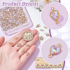 120Pcs 6 Styles Brass Clear Cubic Zirconia Connector Charms KK-NB0003-88-3
