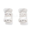 Brass Micro Pave Cubic Zirconia Beads KK-B134-35S-1
