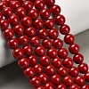 Natural Mashan Jade Round Beads Strands G-D263-8mm-XS31-1