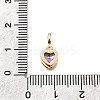 Brass Pave Cubic Zirconia Charms KK-Q097-03E-G-3