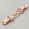 Flower Zinc Alloy & Rhinestone Cardigan Clips JEWB-WH0039-55RG-2