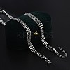 304 Stainless Steel Wheat Chain Necklaces for Women NJEW-U019-01P-2