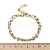 304 Stainless Steel Twisted Curb Chain Bracelets for Women BJEW-F488-10G-4