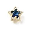 Brass Micro Pave Cubic Zirconia Beads KK-D379-01G-2