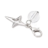 Clear Acrylic & Alloy Star & Moon & Planet Pendant Decorations HJEW-JM03051-5