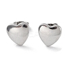 Non-Tarnish 304 Stainless Steel Heart Ear Studs for Women EJEW-P234-19P-1