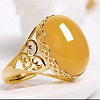 Oval Natural Chalcedony Finger Rings WG05C38-02-1