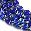 Handmade Millefiori Glass Oval Bead Strands LK-Z001-01A-02-3
