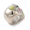 Brass Rhinestone European Beads LS-KK-A203-03P-2