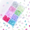 320Pcs 8 Colors Transparent Glass Beads GGLA-YW0004-63-1