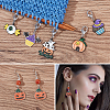 Alloy Enamel Halloween Theme Pendant Locking Stitch Markers HJEW-AB00009-5