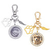 Alloy Crystal Rhinestone Locket Pendant Decorations HJEW-NB00242-1
