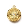 304 Stainless Steel Rhinestone Charms STAS-M109-11G-2