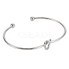 Non-Tarnish Knot Shape Cuff Bangle LS-BJEW-N013-007-2